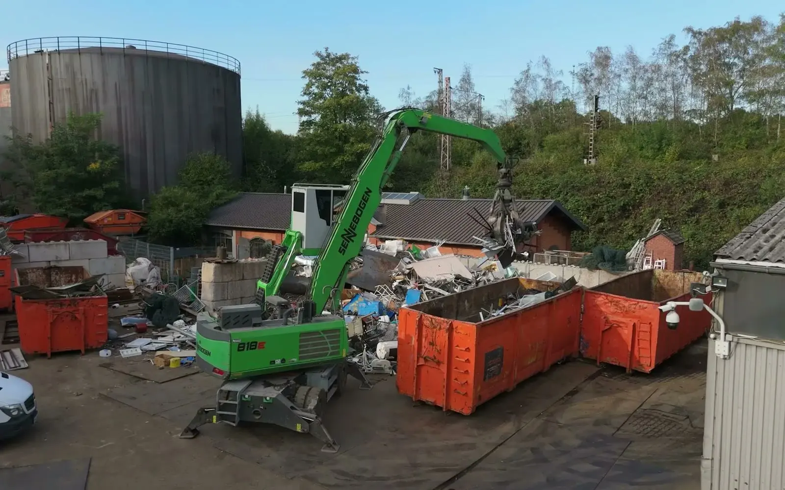 Fuhrpark von HP Metalle auf dem Betriebshof in Hagen